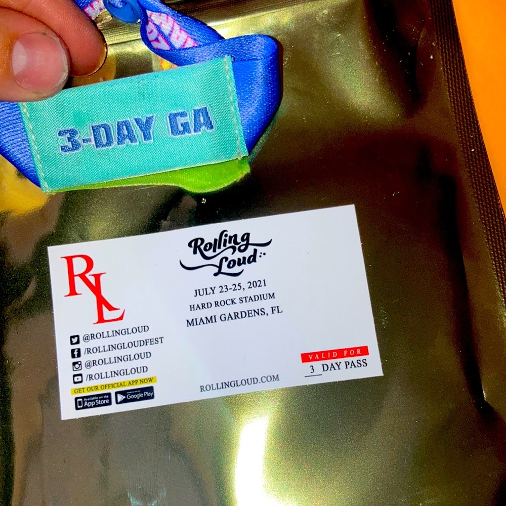 Rolling loud three day pass